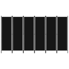 6-Panel Room Divider Black 118.1"x70.9"