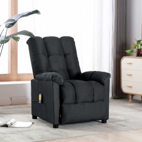 Massage Recliner Dark Grey Fabric